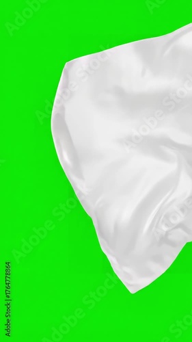 Green Screen Compositing Element with woman hair blowing in the wind on distortion, overlay, glitch, static noise, scan lines black background, 4k animated video loop