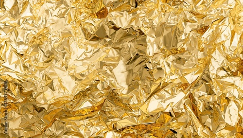Crumpled gold foil texture ...