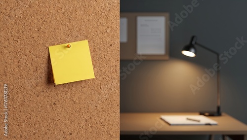 Blank yellow sticky notes a...