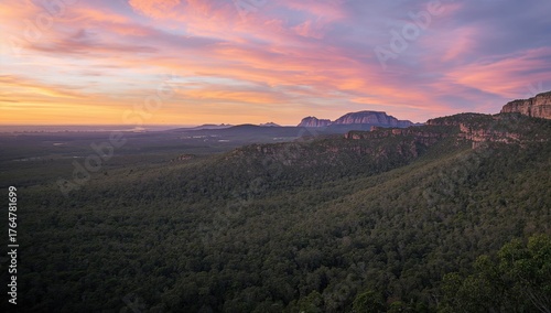 Sunset panorama of the icon...