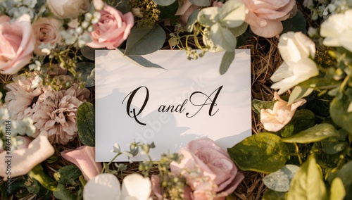 A card displaying Q and A i...