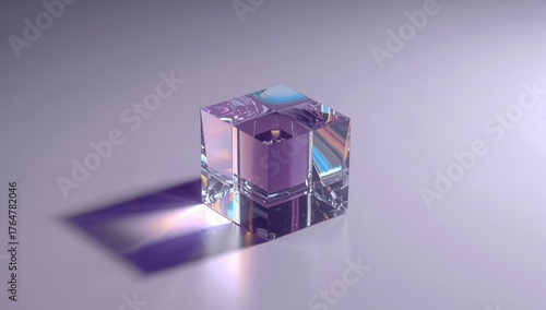 A transparent cube displays...