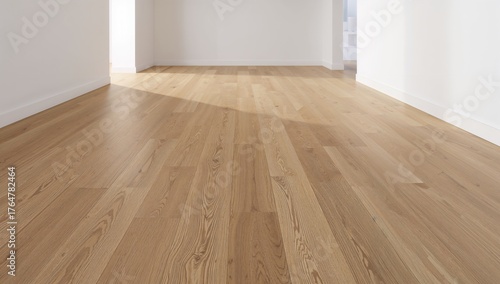 White wall paired with oak ...