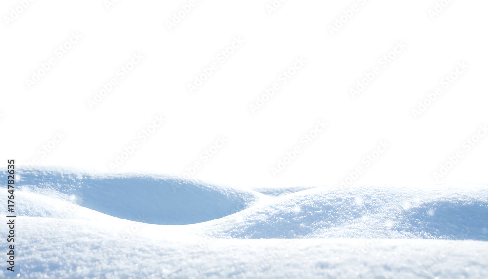 Obraz premium Snowy landscape with gently rolling hills covered in white snow against a stark black background above