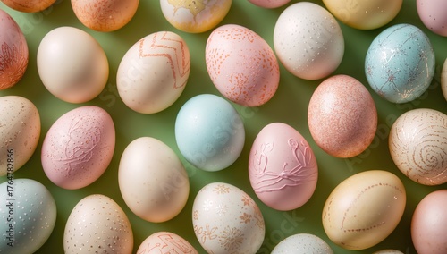 Assortment of decorated egg...