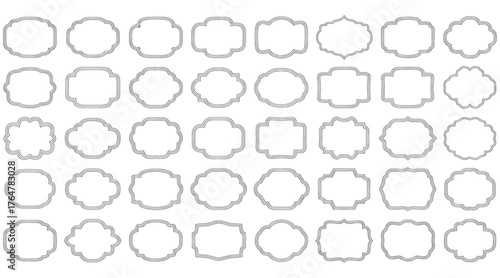 Vector art of set of decorative vintage frames and borders, perfect for adding an elegant touch to invitations, labels, and design projects