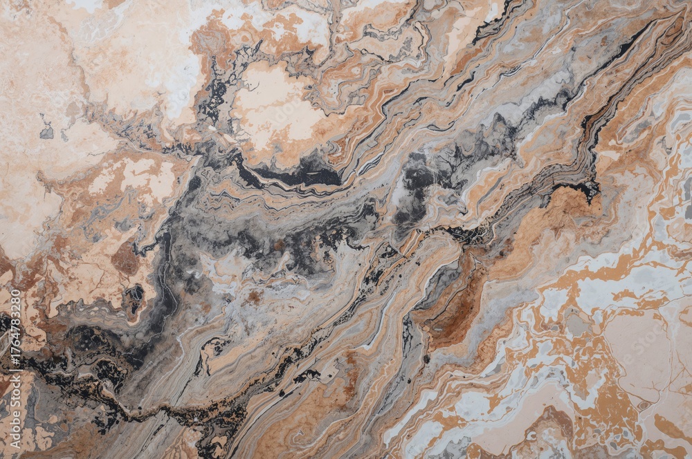 Obraz premium Contemporary Art Piece Featuring Marble Patterns