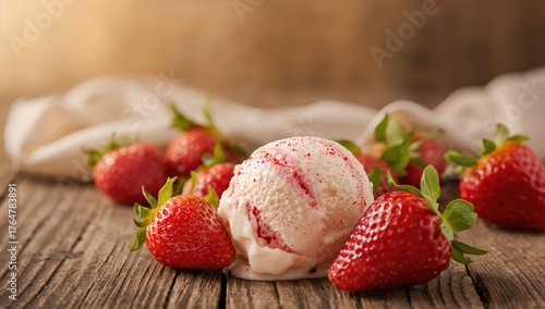 Fresh ripe strawberries pai...