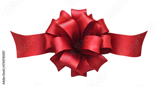 red ribbon bow ornament