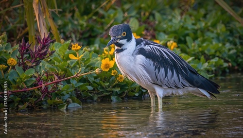 Young black-crested night h...