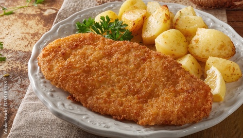 Crispy Breaded Schnitzel Se...