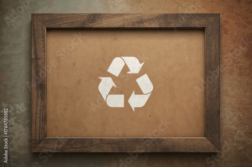 Eco-friendly symbol on text...