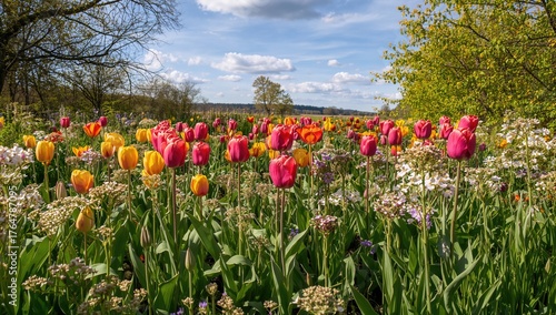 Garden scenes showcasing bl...