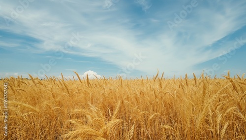 Expansive golden grain mead...