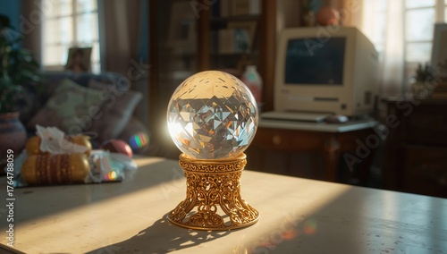 Spherical prism displayed o...