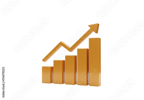 Isolated financial analysis chart showing positive growth trending upward with a golden hue Free Download Isolated financial analysis chart showing positive growth trending upward with a golden hue - GFXLoad