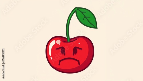 Vector graphic of a red cherry icon