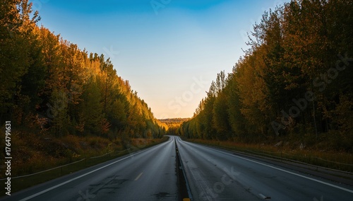 A highway slices through a ...