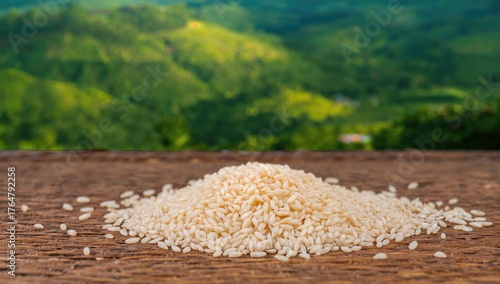 Unprocessed grain before be...