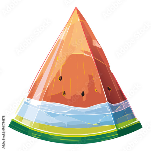 Refreshing Watermelon Slice Hydration Summer Wellness