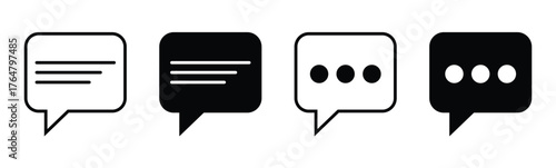 Chat Icon Vector design minimal Communication Symbol Design.