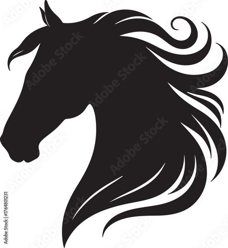 Horse head silhouette