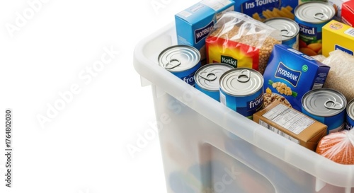 Boxing day food donation box for charity and community support