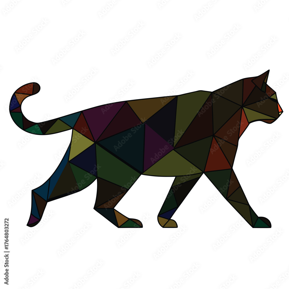 Obraz premium vector illustration of a red cat
