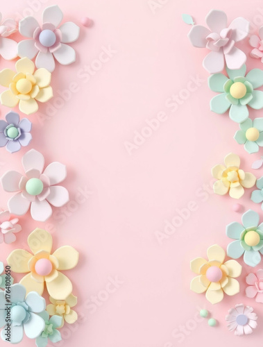pink flower frame