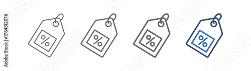 
outline icon sheet promotion with discount design