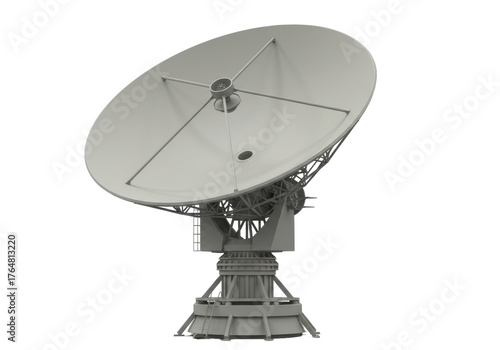 Fotografija Large radio telescope isolated PNG, satellite dish antenna for space exploration