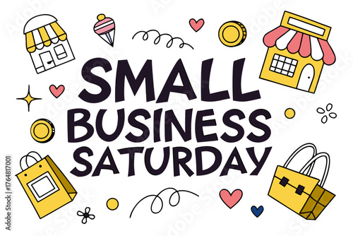 SMALL BUSINESS SATURDAY vector illustration