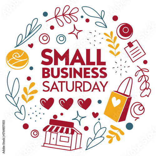 SMALL BUSINESS SATURDAY vector illustration