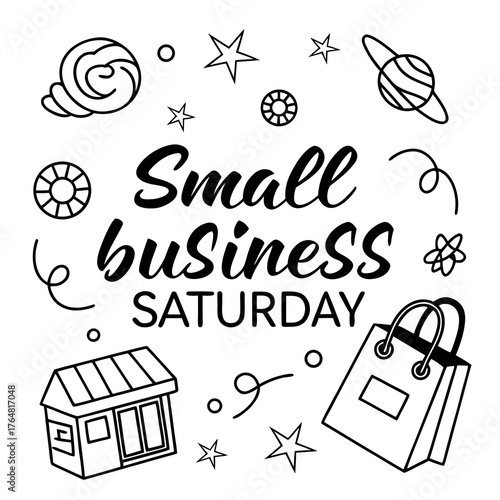 SMALL BUSINESS SATURDAY vector illustration