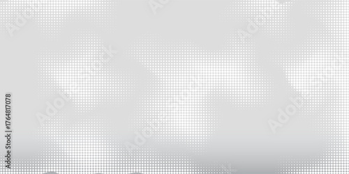 Dot white gray wave light technology texture background. Abstract big data digital concept. 3d rendering.