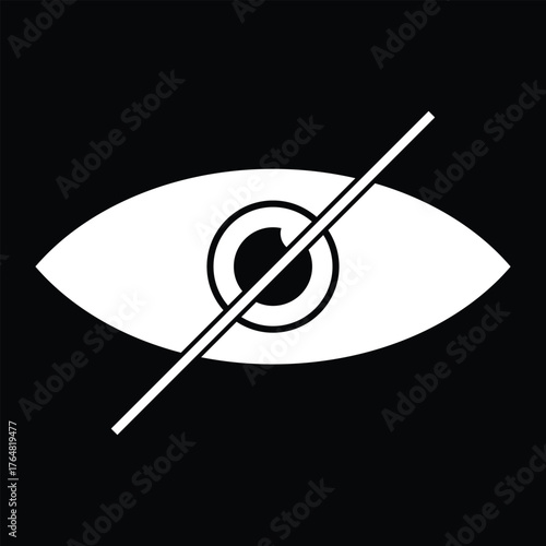 Hide and show password icons. Flat and linear. Different vector eye icons