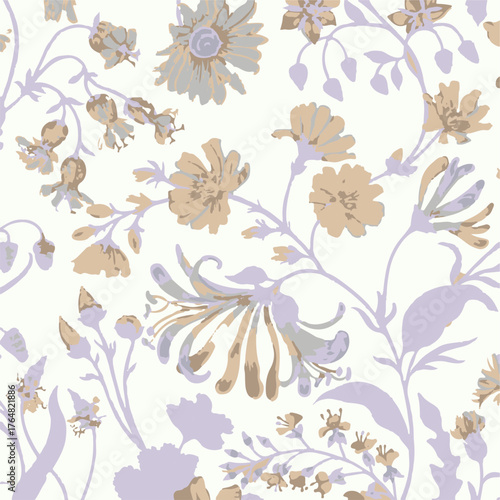 Small flowers, Daisy flowers, pattern on a yellow background with a wild flowers of different sizes artwork for tattoo, fabrics, souvenirs, packaging, greeting cards and scrapbooking