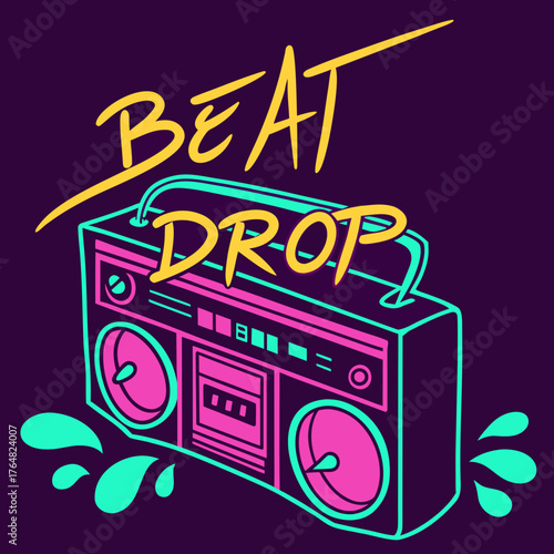 vector illustration of a retro radio