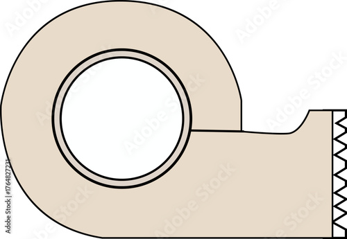 Simple beige tape dispenser outline