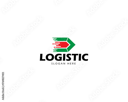 Abstract Arrow Illustration Modern Logistics Shipping Transportation Vector Logo Design