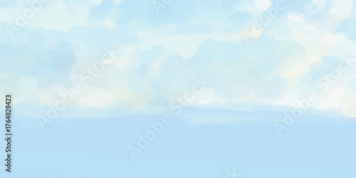 Bright blue sky with fluffy white clouds, a beautiful daytime nature scene