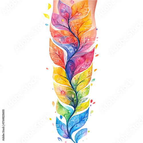 Upper Arm Cuff, watercolor vector, isolated on a white background.