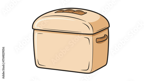 Bread box with lid in a simple, modern design  