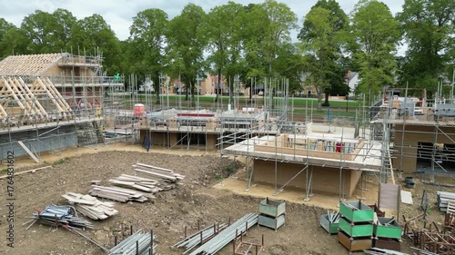Construction Site: Scaffolding/House Building New Build