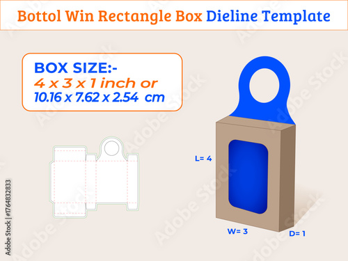Vector art of rectangle box dieline template packaging design layout for product presentation