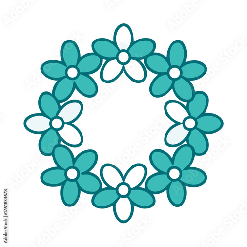 Full Flower Wreath Icon for Web and Graphic Design