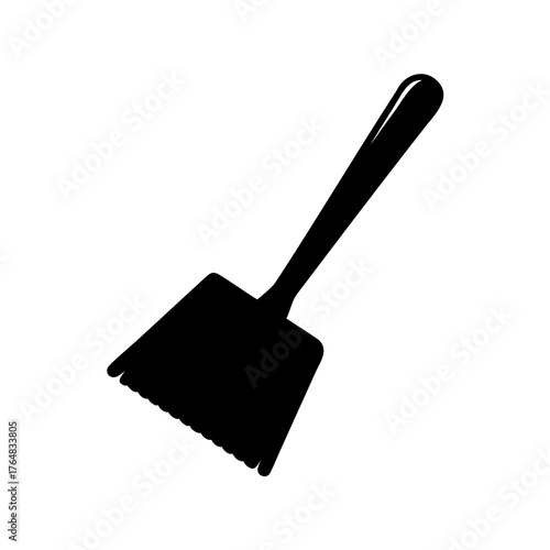 Simple vector silhouette illustration of a dish brush or bottle brush tool
