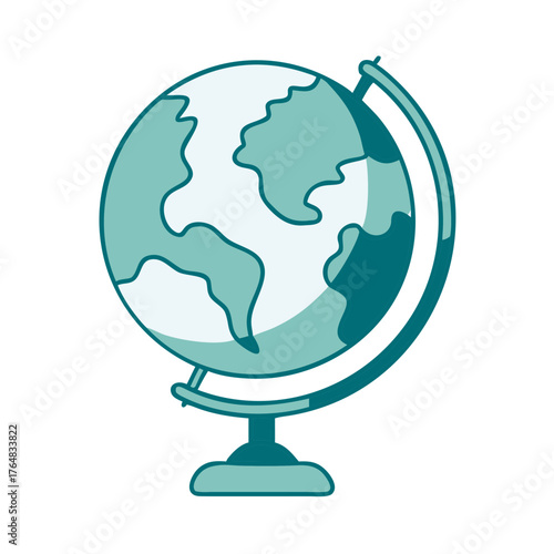 Globe on Stand World or Geography Icon for Web and Graphic Design