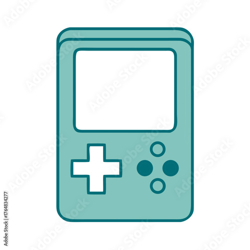 Handheld Game Console with Screen Icon for Web and Graphic Design