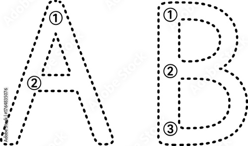 hand drawn vector doodle illustration of alphabet writing practice coloring page for kids line art